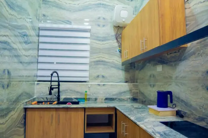 Furnished living room in shortlet apartment Kubwa Abuja