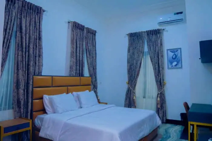 Furnished living room in shortlet apartment Kubwa Abuja